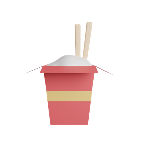 Rice Box  3D Icon