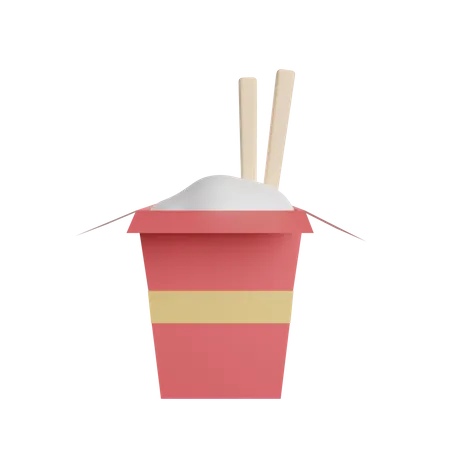 Rice Box  3D Icon