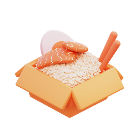 Rice Box  3D Icon