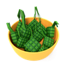 3d rice cake ketupat logo