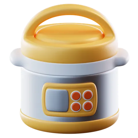 3 D Illustration Rice Cooker 3D Icon