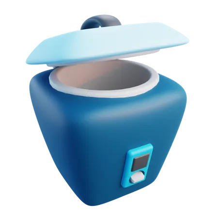 3 D Rice Cooker With Isolated Background 3D Icon