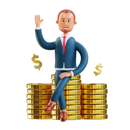 Rich businessman  3D Icon