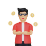 3d rich man emoji
