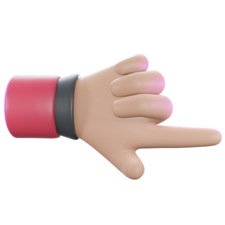Richtige Richtung zeigt Finger  3D Icon