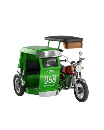 Rickshaw  3D Icon