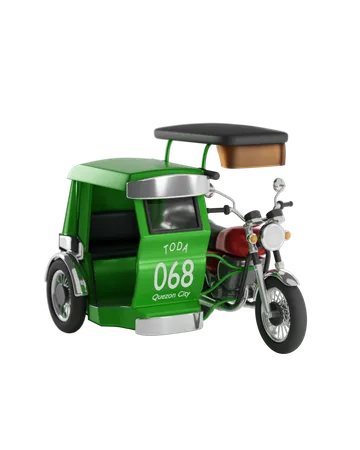 Rickshaw  3D Illustration