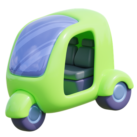 Rickshaw eléctrico  3D Icon