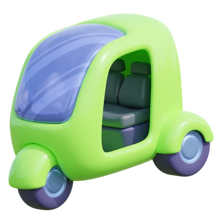 Rickshaw eléctrico  3D Icon