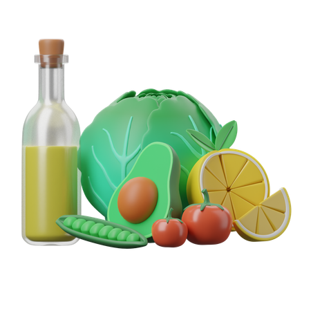 Rico em vitaminas  3D Icon