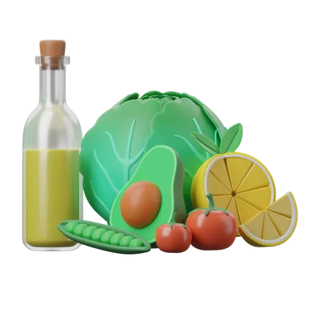 Rico em vitaminas  3D Icon