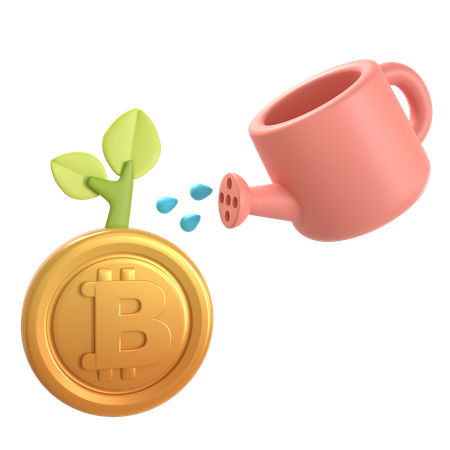 Invertir en bitcoins  3D Icon