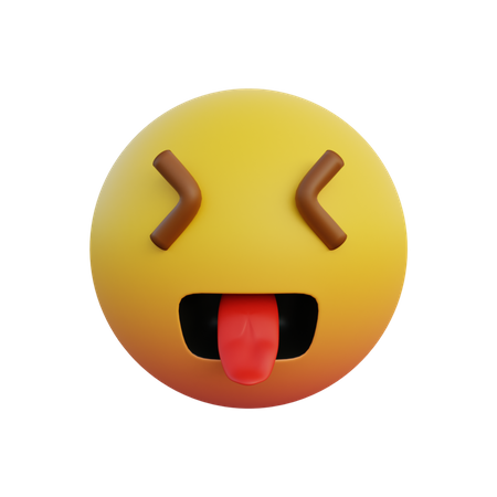 Riendo y sacando la lengua  3D Emoji