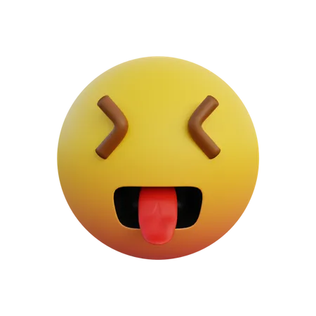 Riendo y sacando la lengua  3D Emoji
