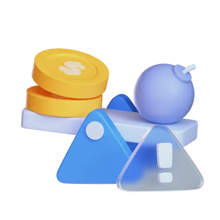 Riesgo  3D Icon