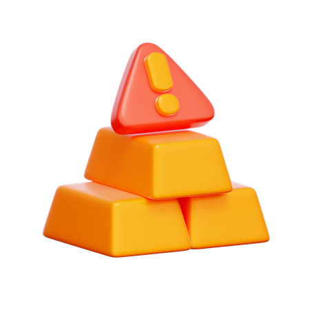Riesgo de la inversión en oro  3D Icon