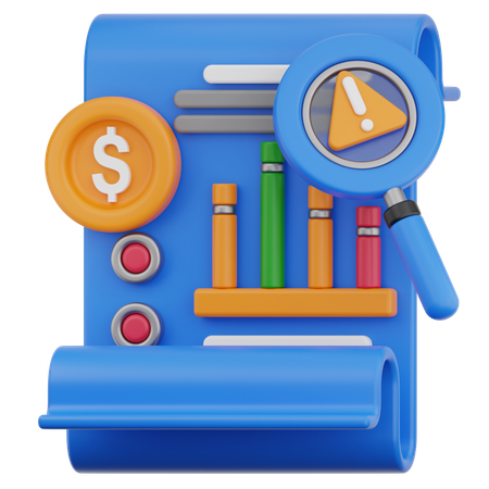 Riesgo financiero  3D Icon