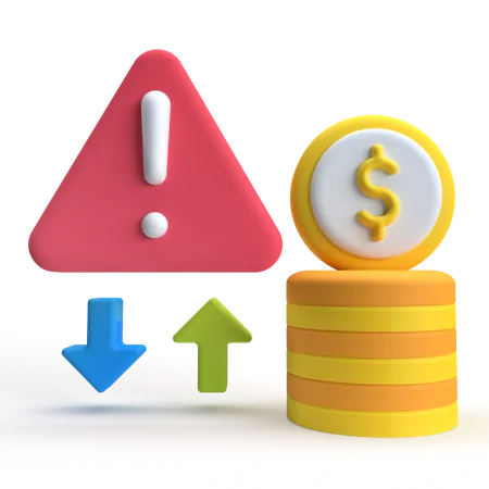 Riesgo financiero  3D Icon