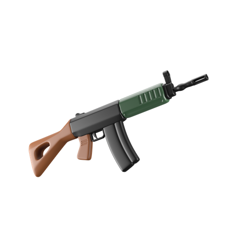Rifle Gun 3D Icon