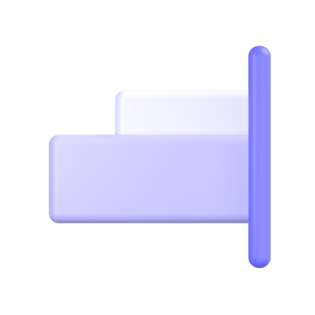 Right Align  3D Icon