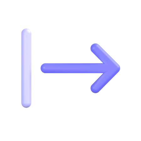 Right-alignment  3D Icon