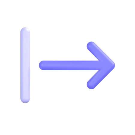 Right-alignment  3D Icon