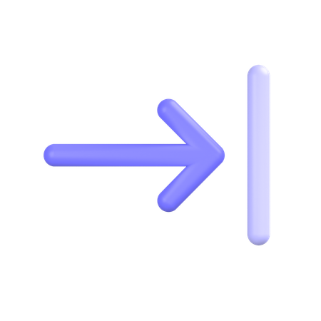 Right-alignment  3D Icon