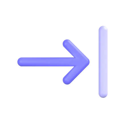 Right-alignment  3D Icon