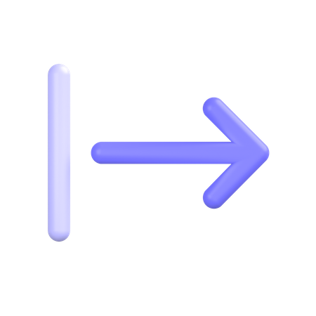 Right-alignment 3D Icon