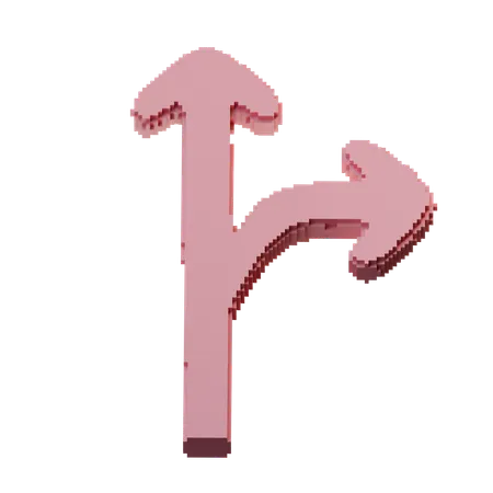 Right And Up  3D Icon