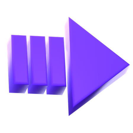 右矢印  3D Icon