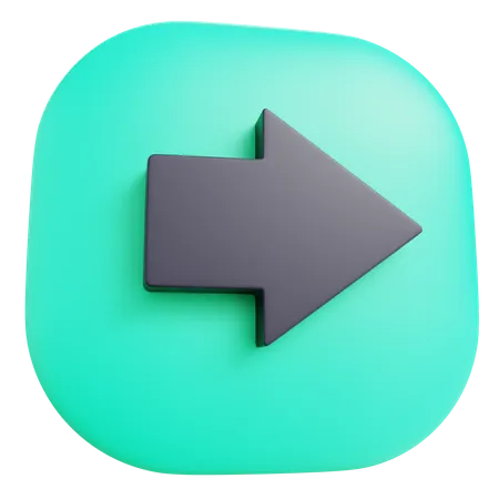 3 D Right Arrow With Isolated Background 3D Icon