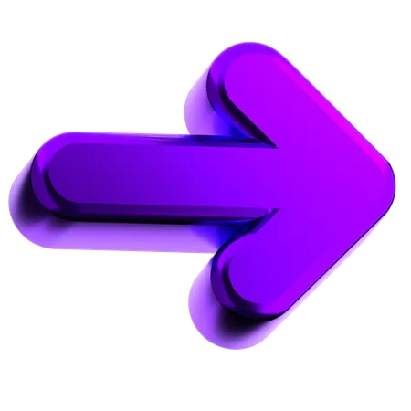 Right Arrow Abstract Shape  3D Icon