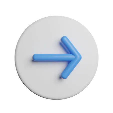 Right Arrow Button  3D Illustration