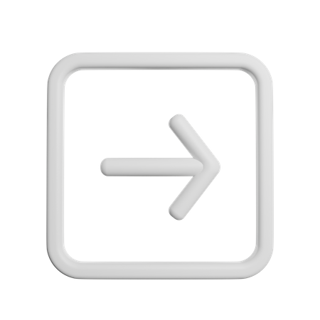 Right Arrow Button  3D Illustration