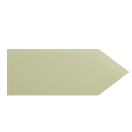 Right Concave Arrow  3D Icon