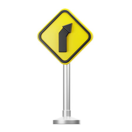 Right curve ahead  3D Icon
