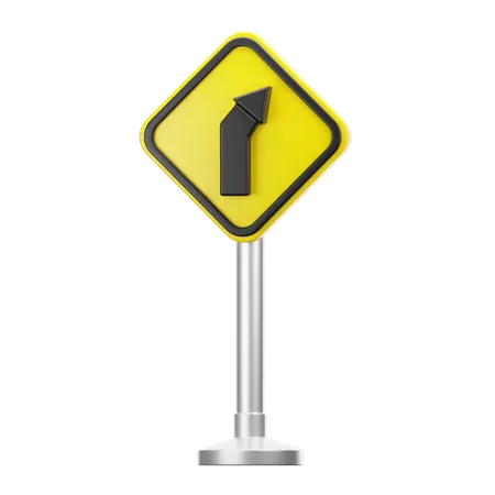 Right curve ahead  3D Icon