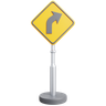 right curve sign 3d