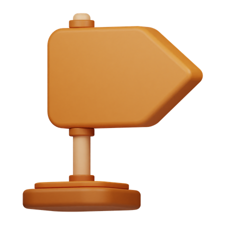 Right Direction Board  3D Icon