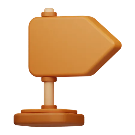 Right Direction Board  3D Icon