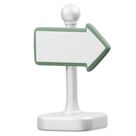 Right Direction Board  3D Icon