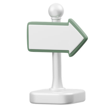 Right Direction Board 3D Icon
