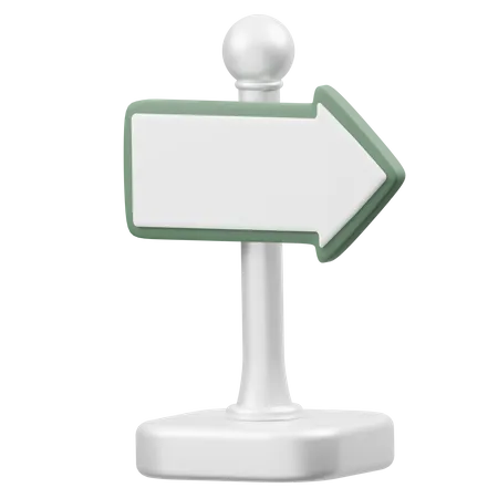 Right Direction Board  3D Icon