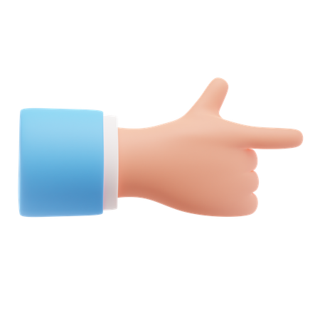 Right direction finger hand gesture  3D Icon