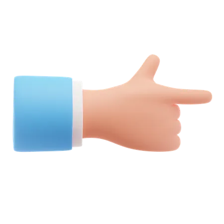 Right direction finger hand gesture  3D Icon