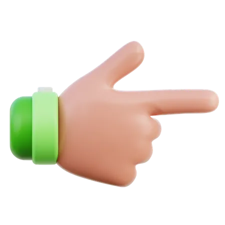 Right direction finger hand gesture  3D Icon