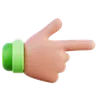 Right direction finger hand gesture