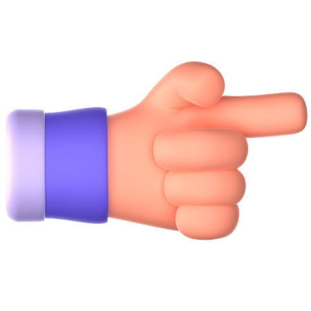 Right Direction Finger Hand Gesture  3D Icon