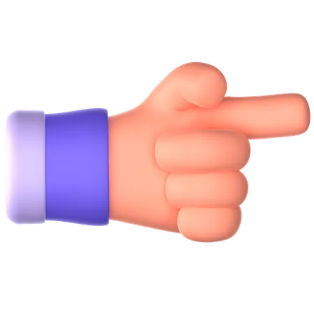 Right Direction Finger Hand Gesture  3D Icon